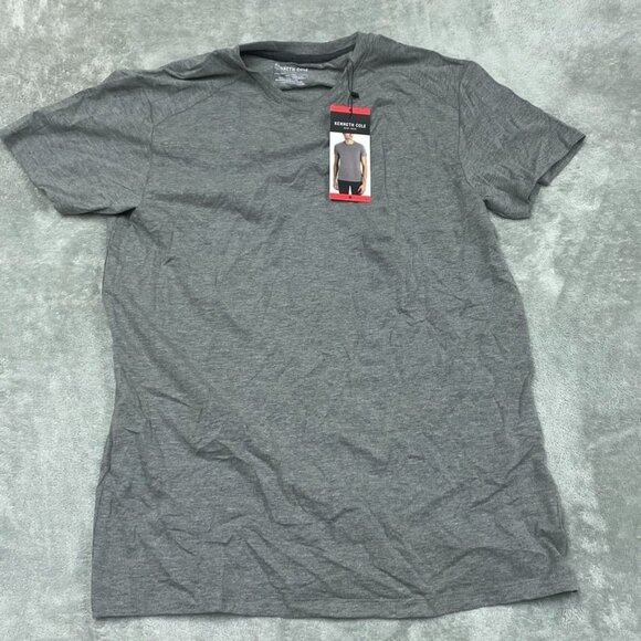 Kenneth Cole Gray Organic Cotton Blend Crew T-Shirt M NWT 6880 - Picture 1 of 7